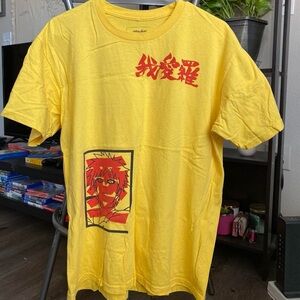 Large Yellow Anime Naruto Graphic T Shirt